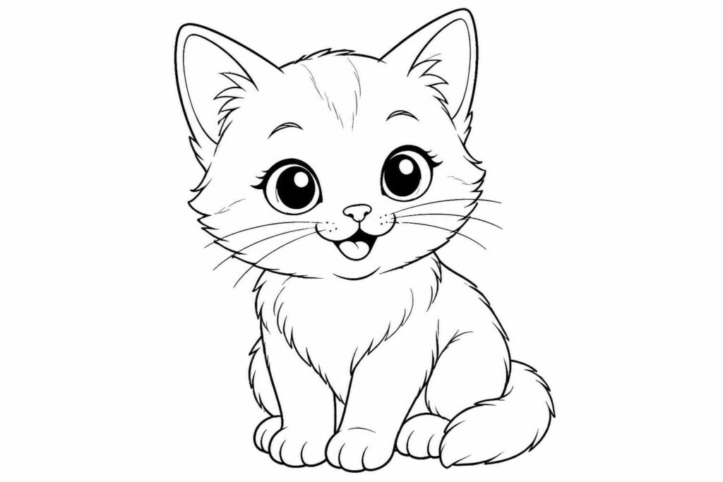 téléchargez gratuitement des dessins kawaii et mignons de chats à imprimer pour enfants, parfaits pour le coloriage et le plaisir créatif.