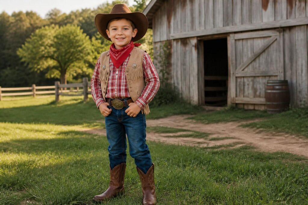 découvrez nos idées pour un costume cowboy enfant alliant authenticité et confort, parfait pour un déguisement réussi lors des fêtes et anniversaires.