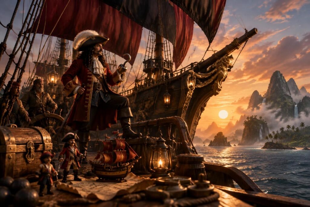 découvrez l’histoire du bateau du capitaine crochet et explorez une sélection de jouets inspirés de l’univers disney pour prolonger l’aventure.