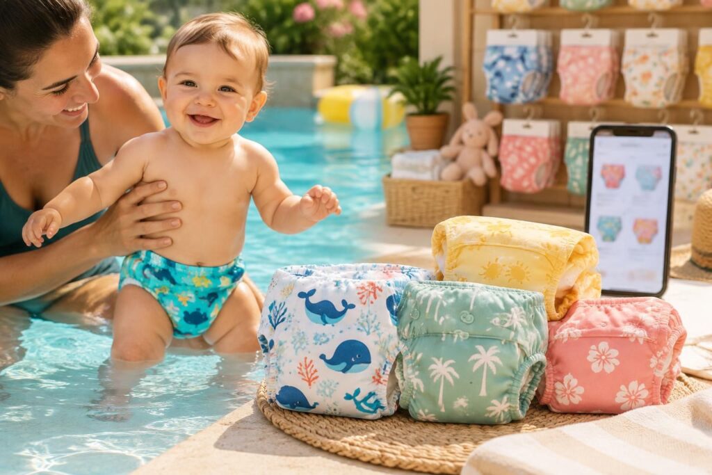 découvrez les modèles de couches de piscine lavables pour bébé, leurs avantages et les meilleures adresses pour les acheter.